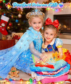 Teuevayl elastic-waist skirt: comfortable fit for ages 3-8 during long dress-up sessions.