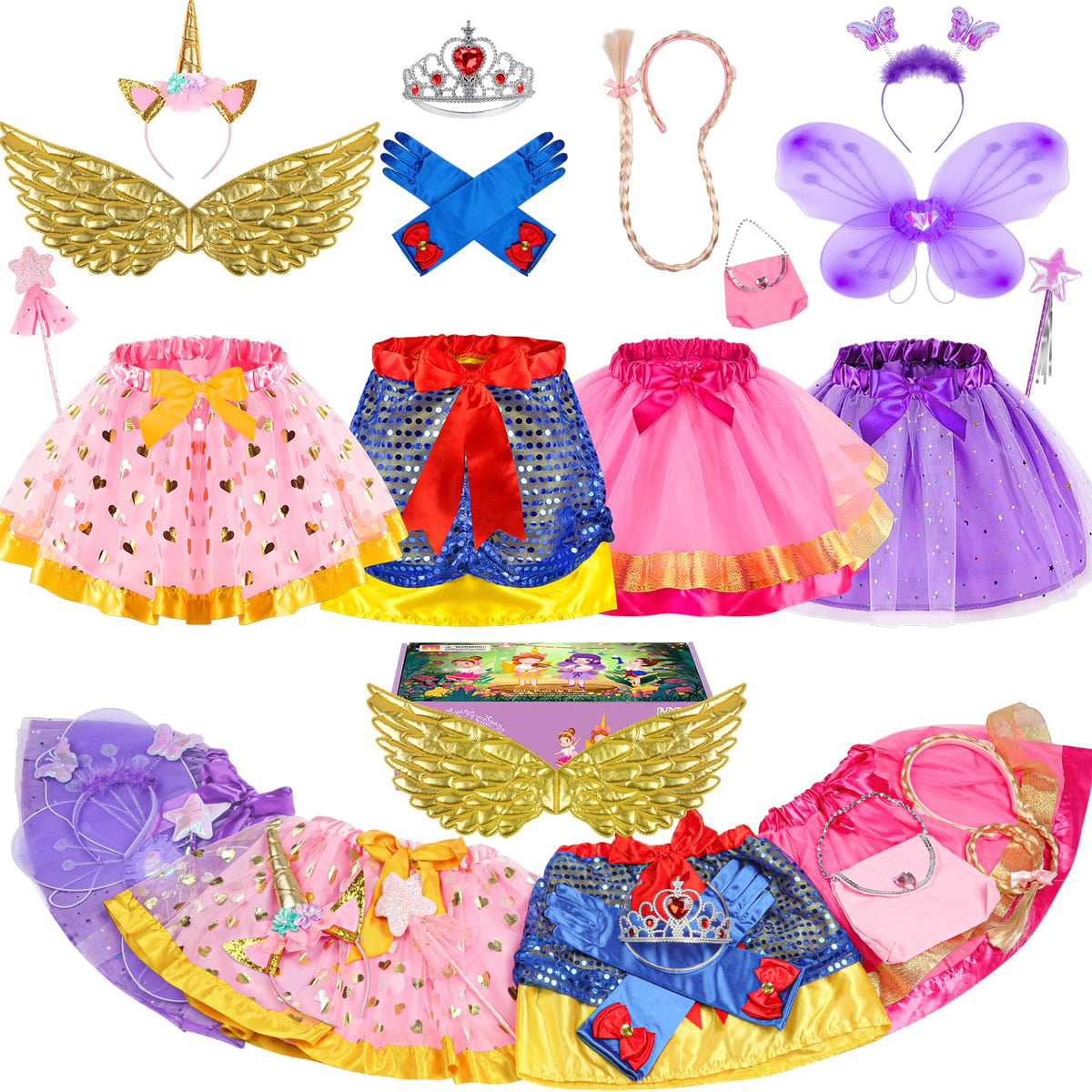 Teuevayl little girls dress up set in festive gift packaging sparks imaginative play.