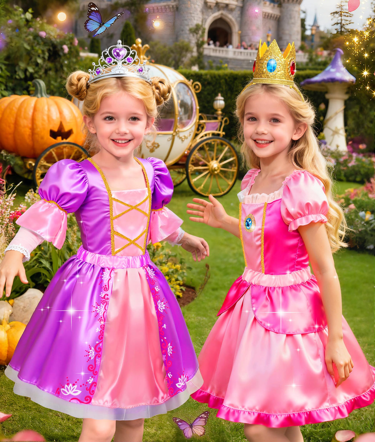 Teuevayl princess top and skirt ensemble: versatile pieces fit growing girls for various roles.