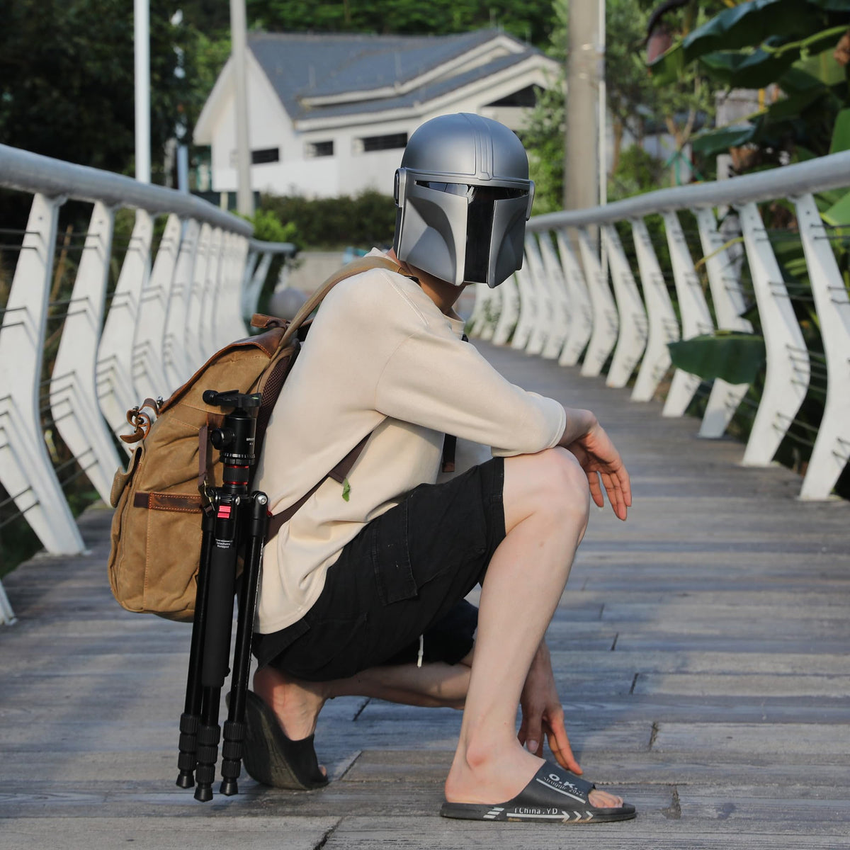 Tevigo helmet at Halloween party adds instant character to outfits