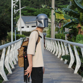 Tevigo wearable helmet in use demonstrates easy costume transformation