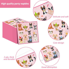 Tevxj puppy napkins 6.5-inch, soft and absorbent.