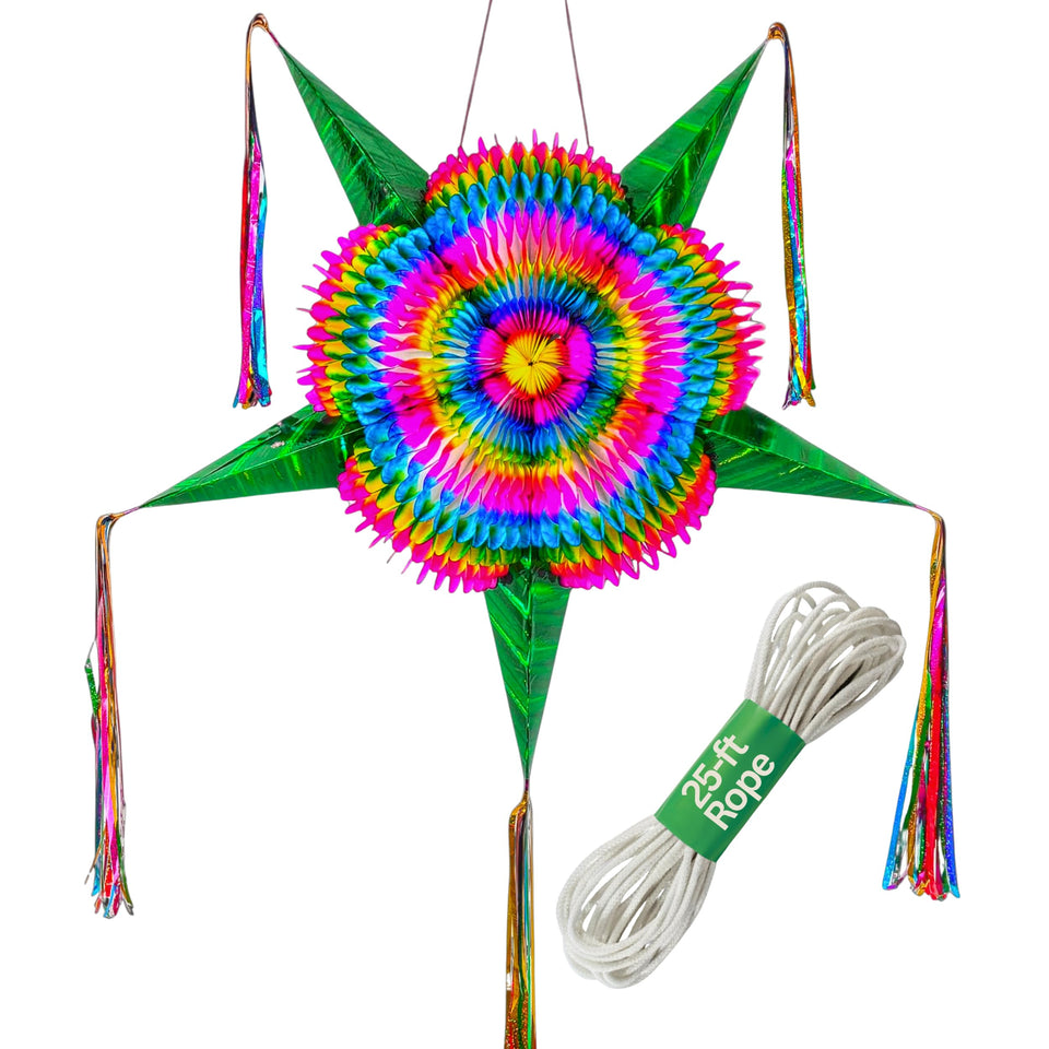 TexMex Fun Stuff Mexican pinata large 32-inch foldable for festive party décor.