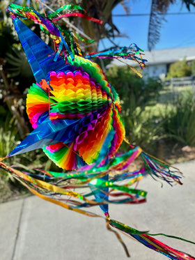 Handmade fiesta decor that enhances photos and party ambiance.