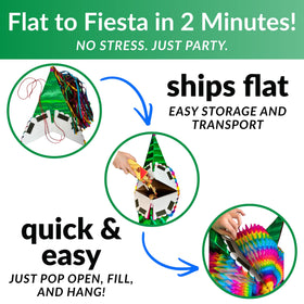 TexMex Fun Stuff attached loop and Velcro closures secure treats safely.
