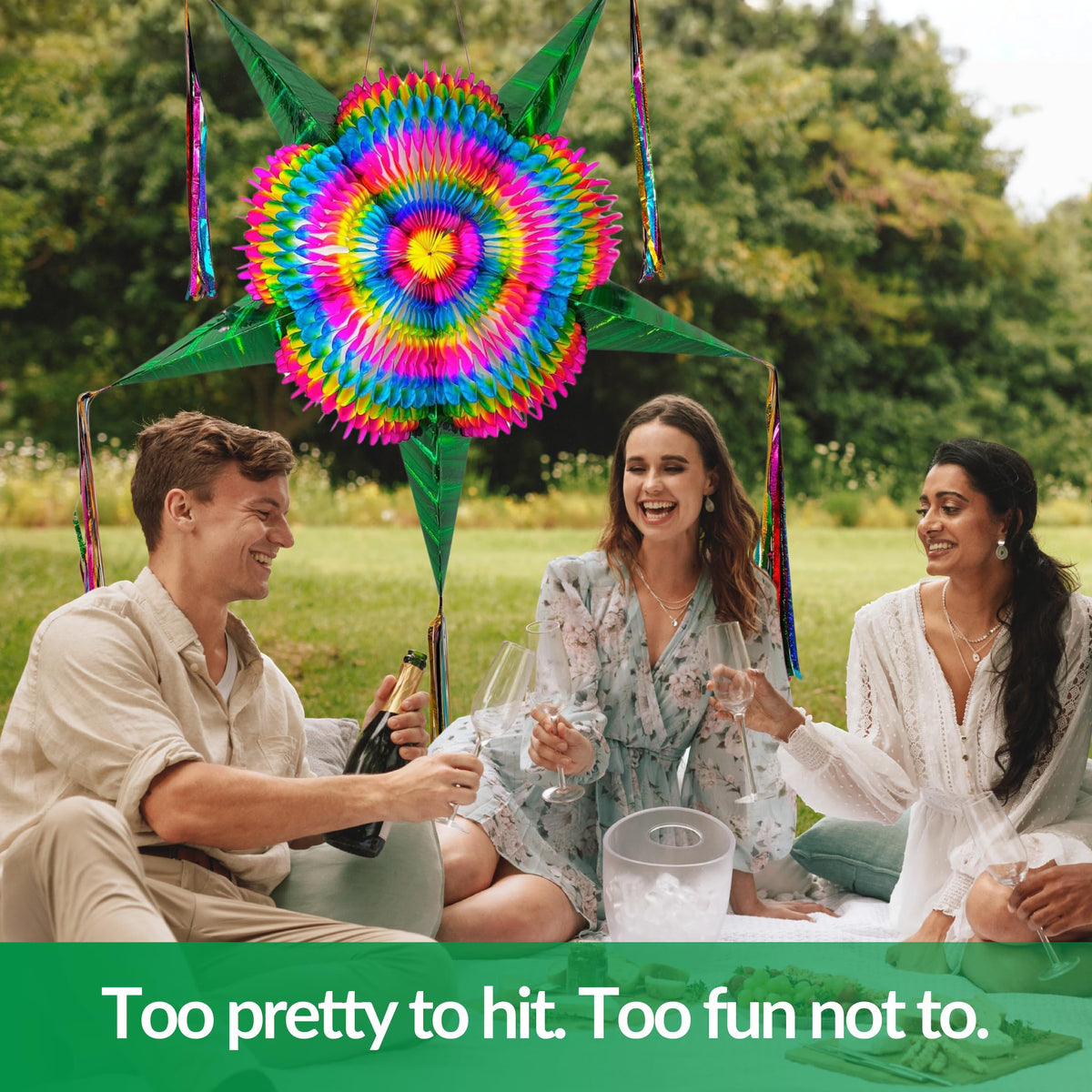TexMex Fun Stuff 25-foot rope included for versatile hanging.