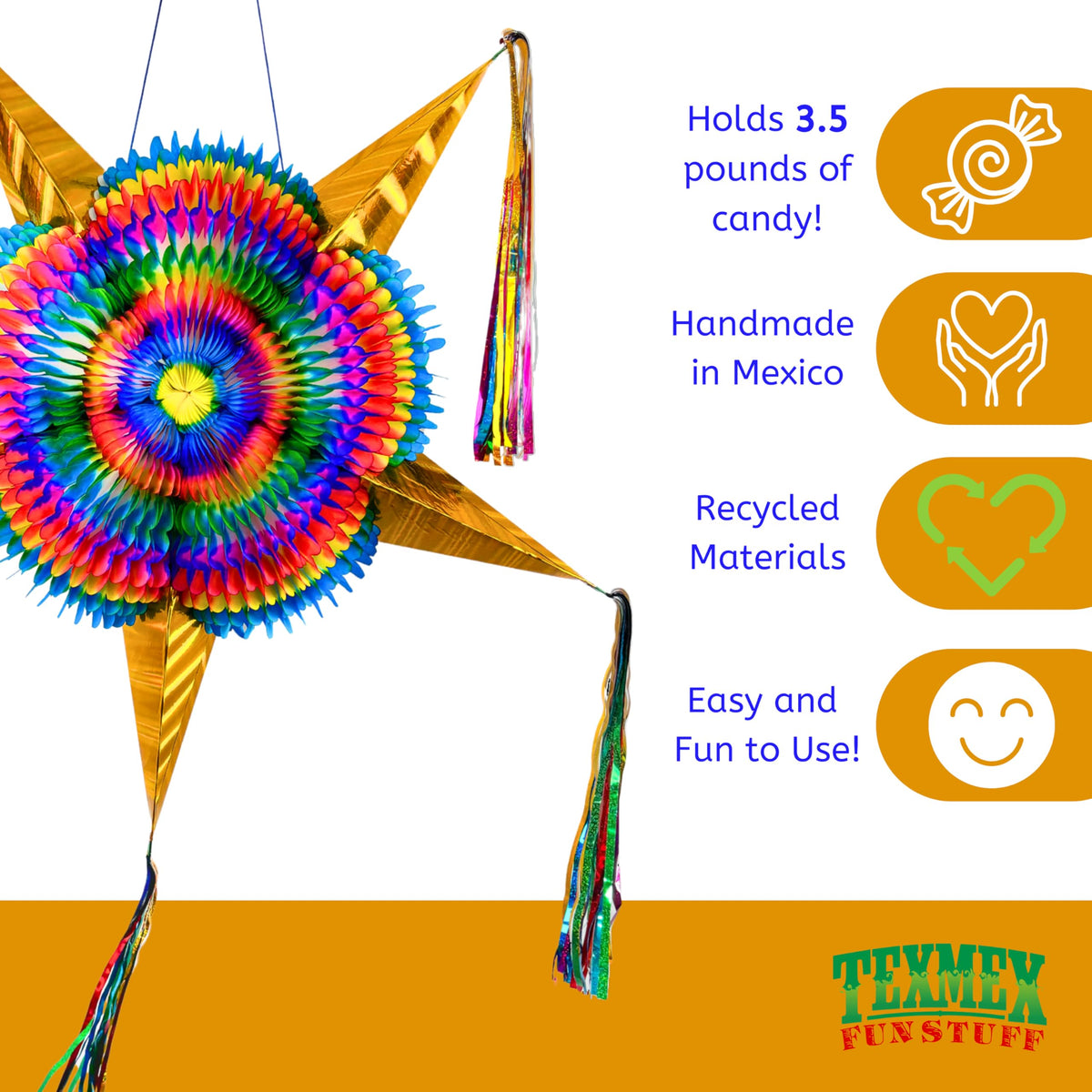 TexMex Fun Stuff decorative centerpiece piñata for bold display