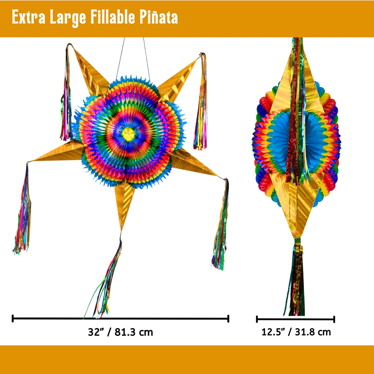 TexMex Fun Stuff piñata hanging ready for quick party setup
