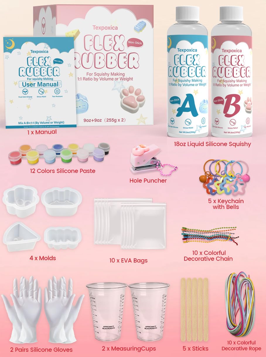 Texpoxica Taba color pastes for vibrant, lasting squishy designs.