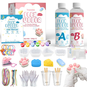 Texpoxica Taba Squishy Kit 18oz silicone set enabling easy, mess-free DIY squishy crafting.