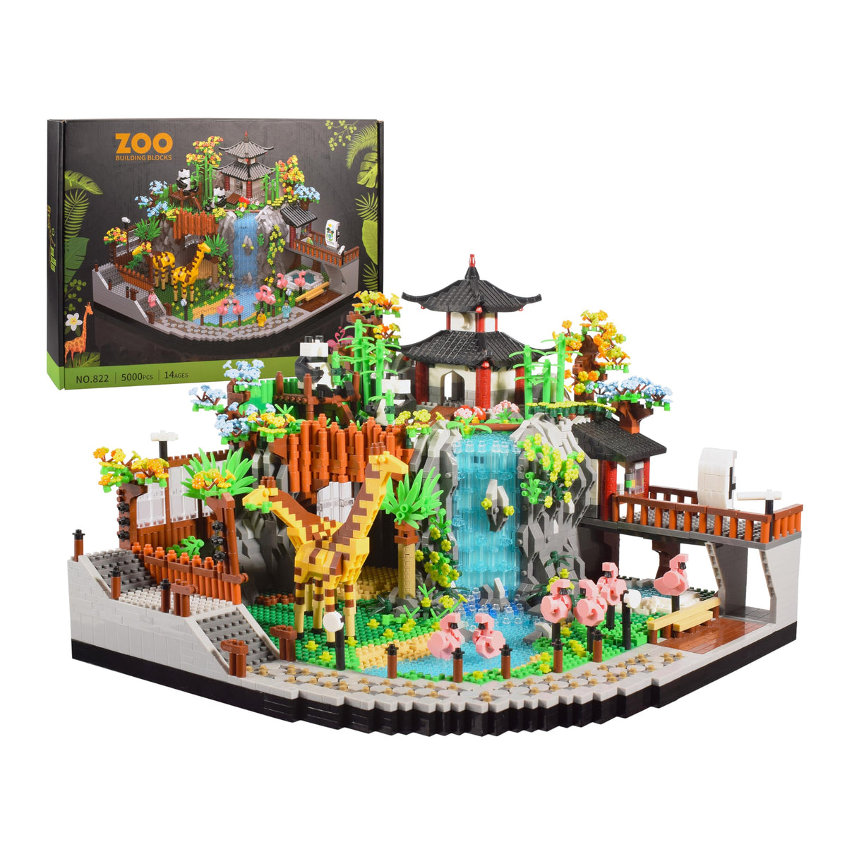TEXXXIAN Zoo Micro Mini Bricks diorama ready for gifting and display
