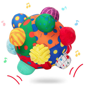 Teytoy baby music shake ball close-up showing soft texture for safe play.