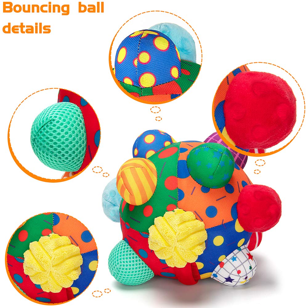 Teytoy ball with high-contrast colors supports visual attention during play.