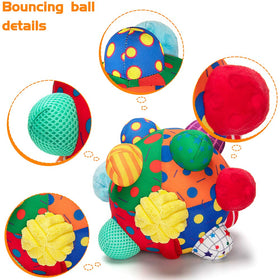 Teytoy ball with high-contrast colors supports visual attention during play.