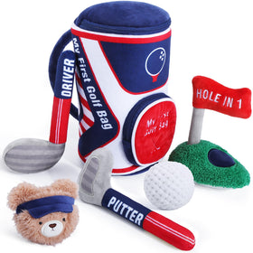 teytoy First Baby Golf Bag with plush pieces for portable, organized playtime.
