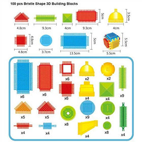Teytoy multi-color bristle blocks support creativity and motor skills