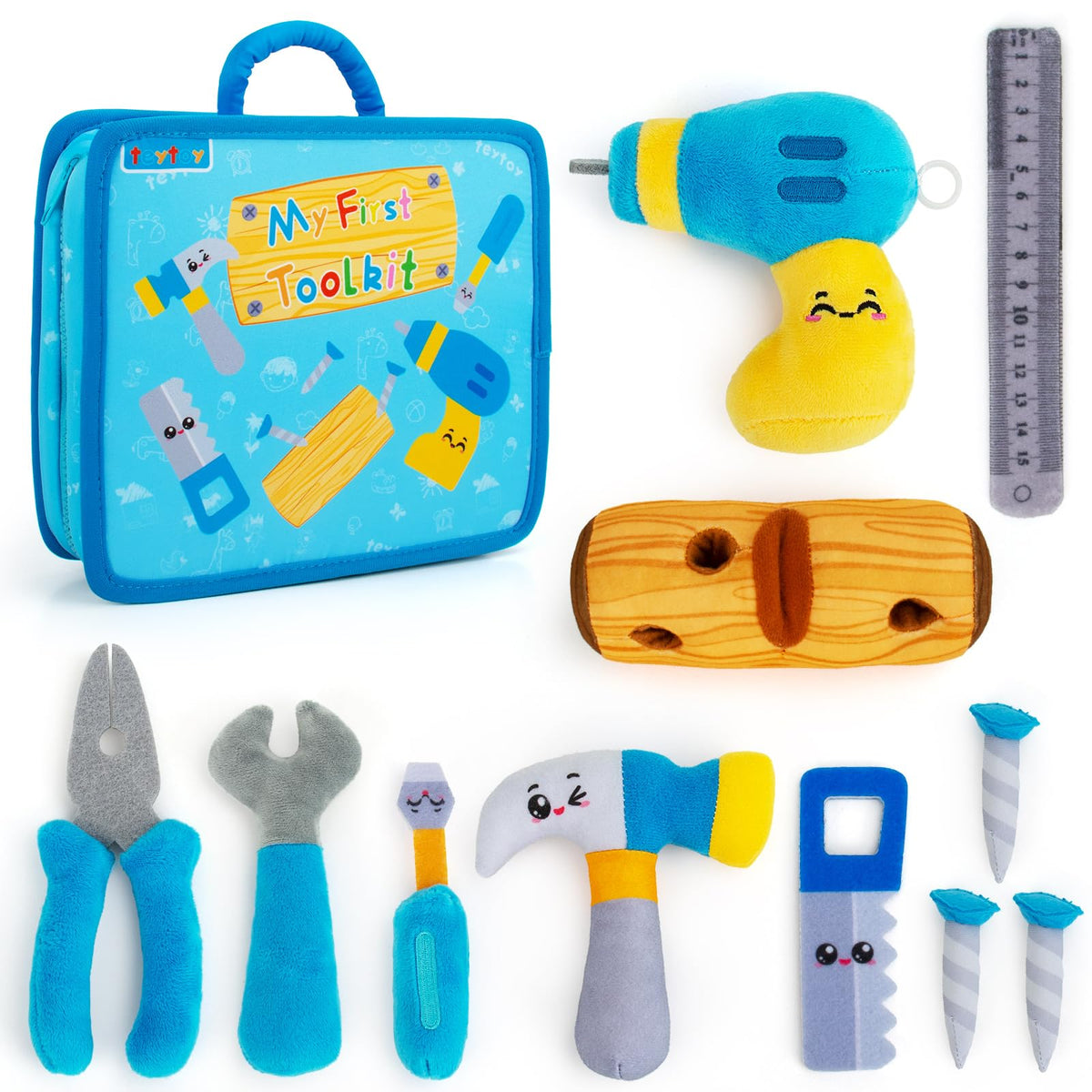 Teytoy My 1st Toolbox Playset box image, portable and easy for little ones to carry.