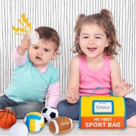 Teytoy plush basketball designed for tiny hands and easy grip.