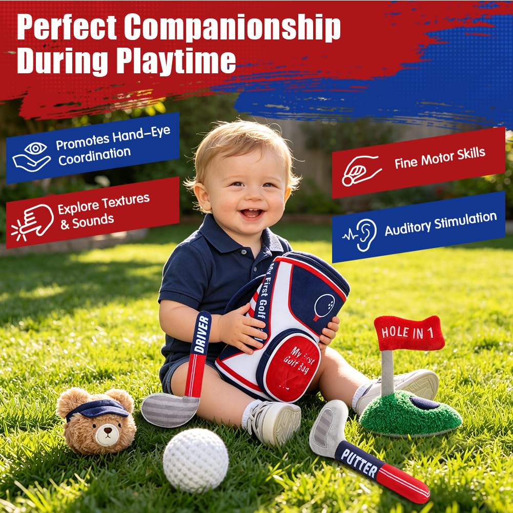 teytoy Plush driver encouraging imaginative role-play for little golfers.
