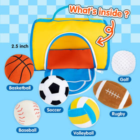 Teytoy plush soccer ball with soft texture for safe baby play.