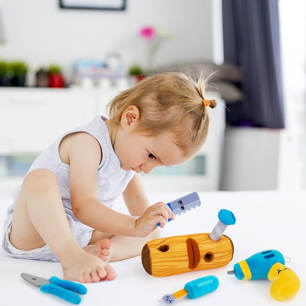 Teytoy portable toolbox with handle makes on-the-go pretend play easy.