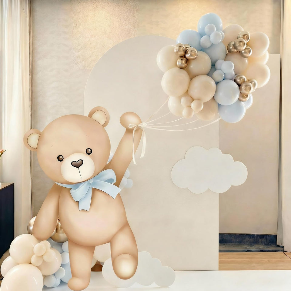 Teyva Daily 43-pcs bear baby shower decor kit creates a festive backdrop
