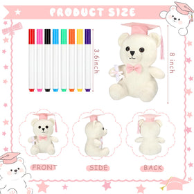 Teyva Daily 8-inch bear with multicolor markers for signing messages.