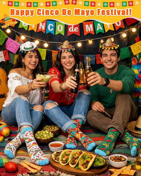 Teyva Daily bacon socks bring quirky accents to celebrations.