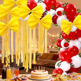 Teyva Daily 10-inch red and white balloons add layered arch depth