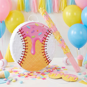 Teyva Daily baseball pinata with bat and blindfold included, ready to play