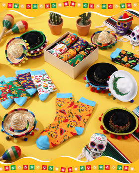 Teyva Daily cactus pattern socks pair with costumes for fun vibes.
