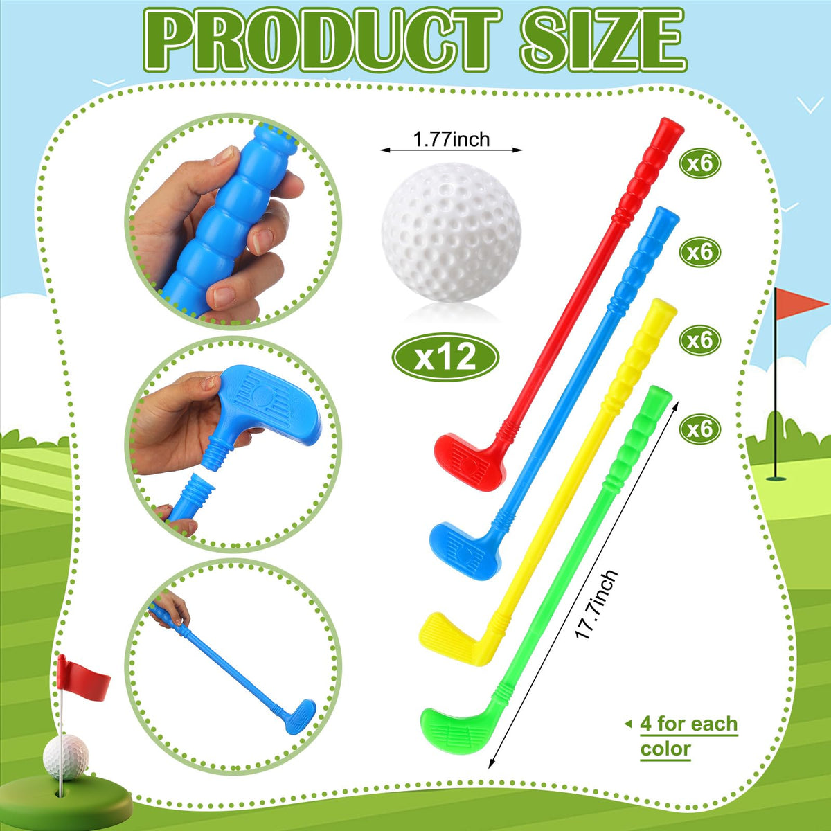 Teyva Daily child holding a club during backyard golf activity