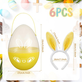 Teyva Daily blue giant Easter egg with handles for vibrant party favors