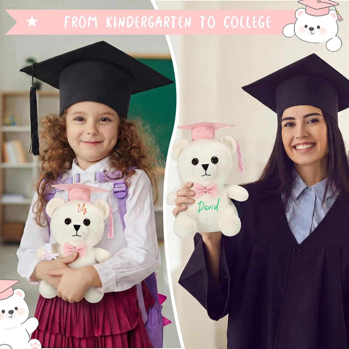 Teyva Daily graduation bear as a thoughtful gift idea for graduates and parties.