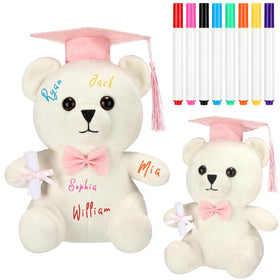 Teyva Daily graduation signature bear with cap and diploma for personalized keepsakes.