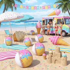 Teyva Daily inflatable ball with bright bounce for poolside fun