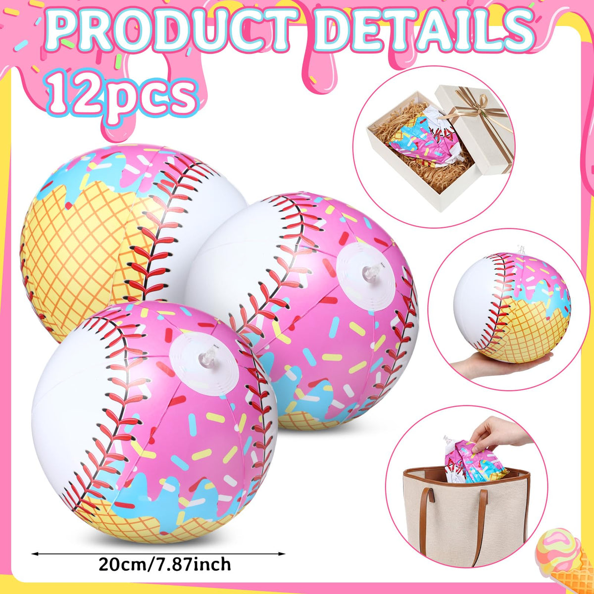 Teyva Daily 12-pack ice cream drip balls ready for big group play