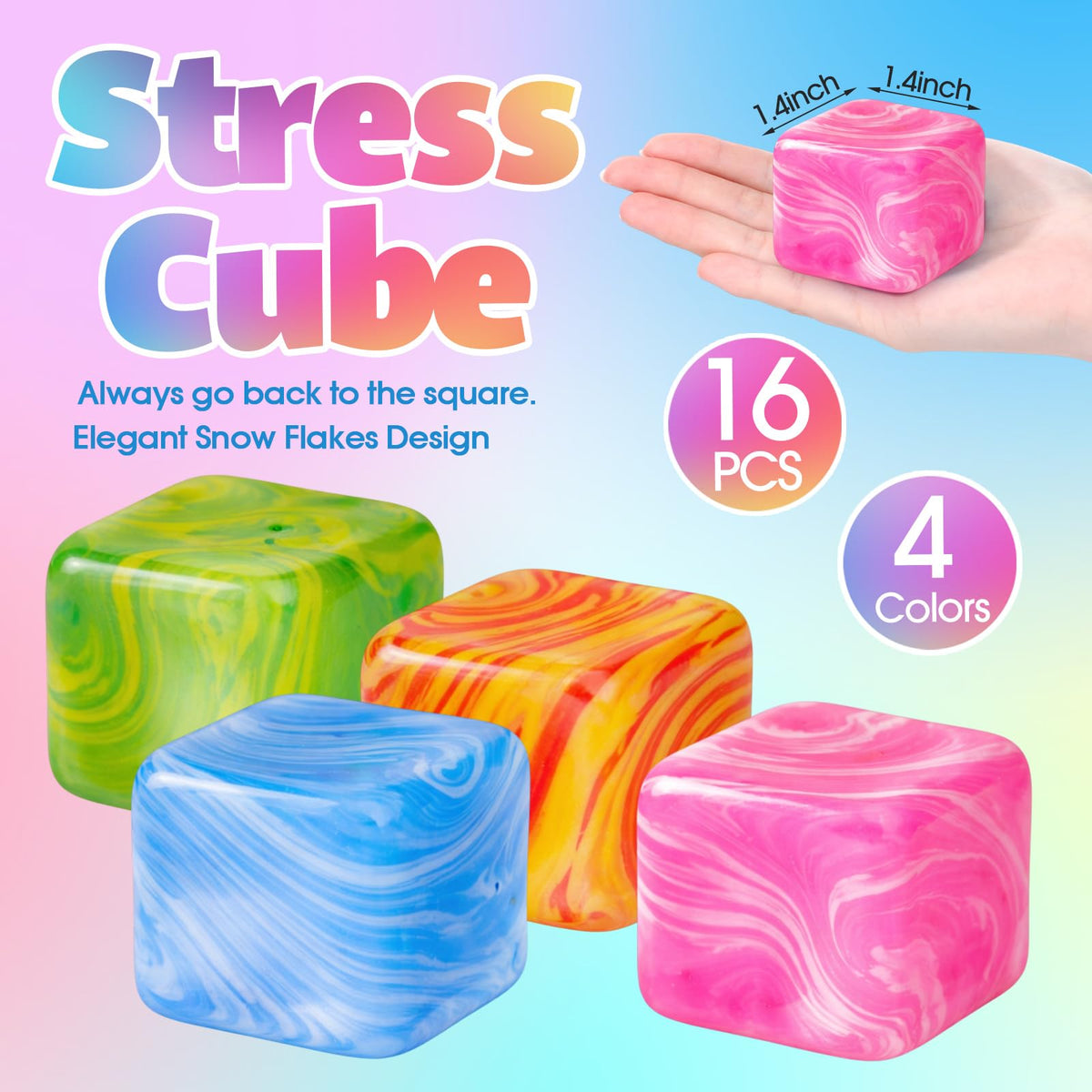 Teyva Daily blue ice cube stress ball for relaxation during work or travel