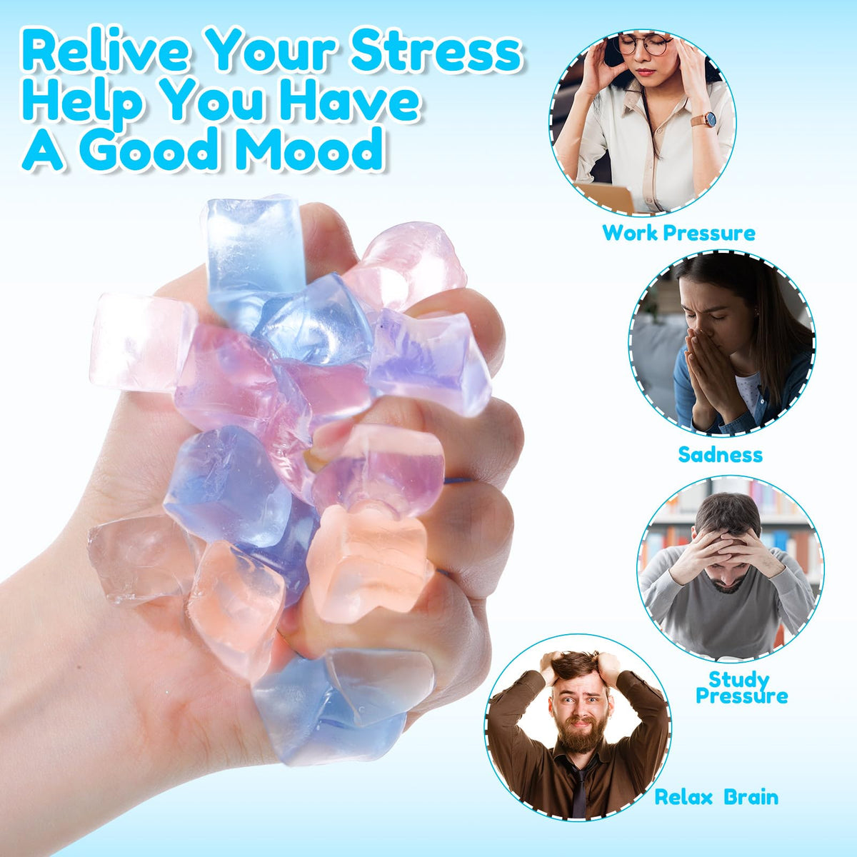 Teyva Daily ice cube stress balls multi-color set adds color and tactile fun