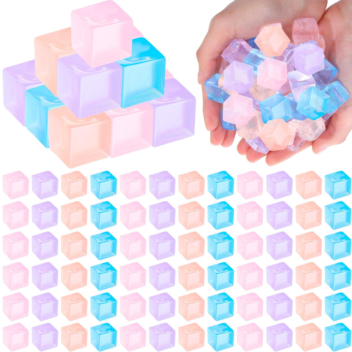 Teyva Daily ice cube stress ball orange for quick stress relief and focus