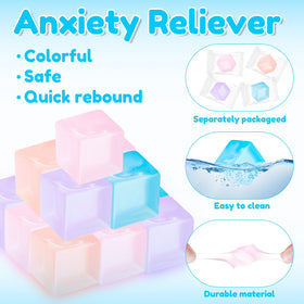 Teyva Daily ice cube stress ball purple provides calming tactile feedback at the desk