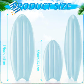 Teyva Daily macaron-blue surfboard décor enhances poolside photo backdrops.