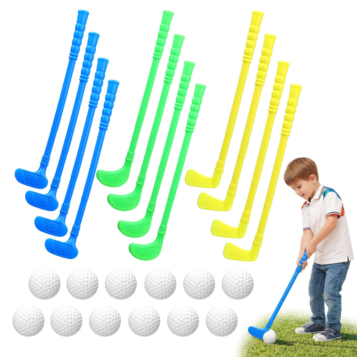 Teyva Daily mini golf clubs in yellow invite kids to active outdoor play.