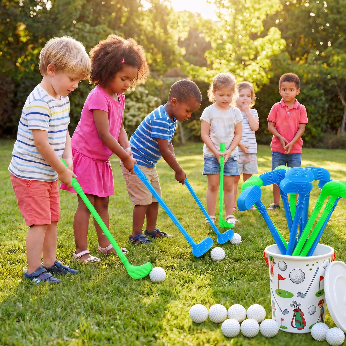 Teyva Daily mini golf set full 24 pieces on display