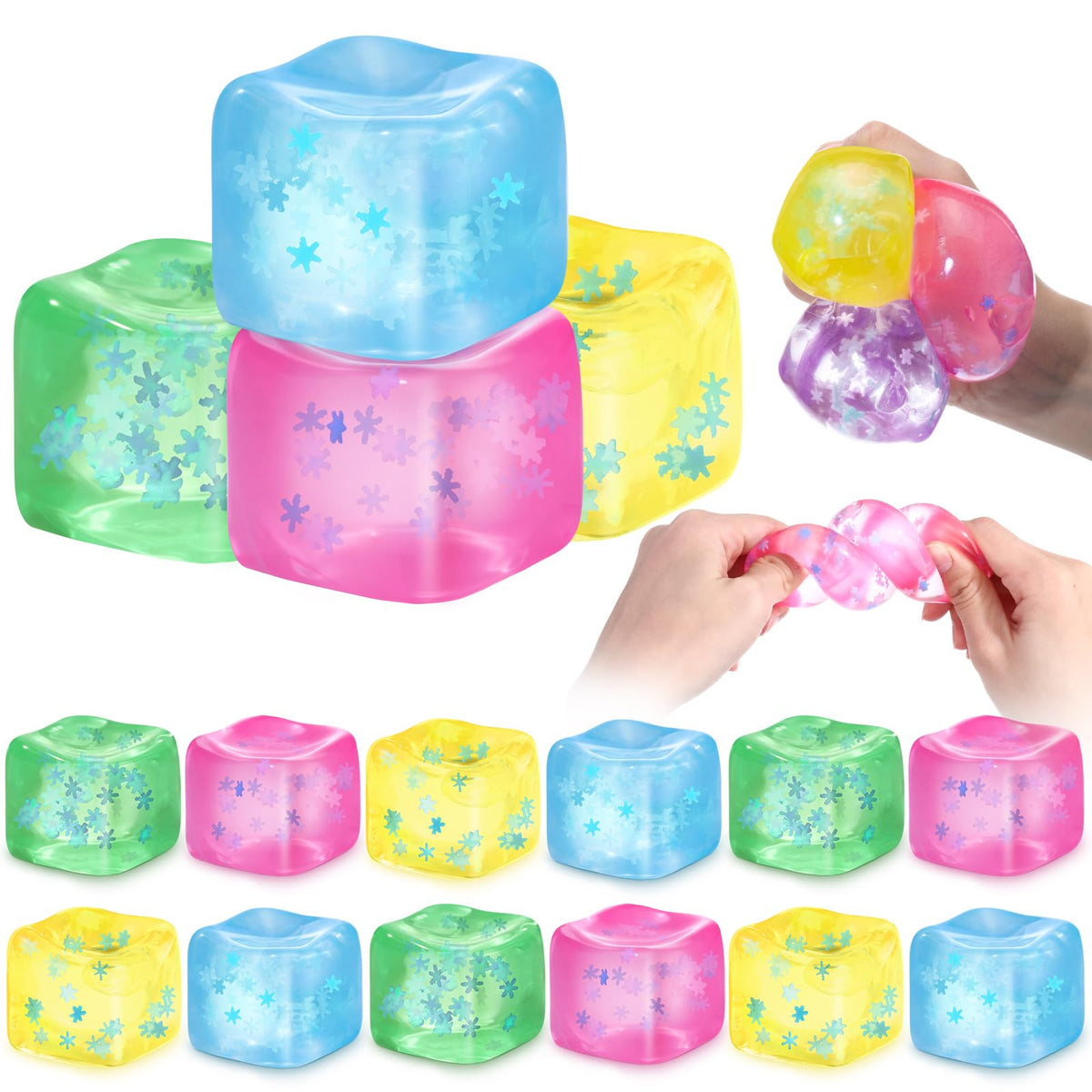 Teyva Daily blue snowflake stress cube for calm focus