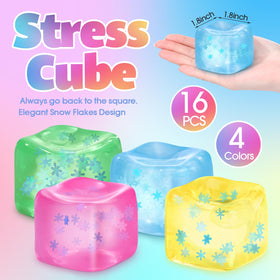 Teyva Daily pink snowflake stress cube for sensory relief