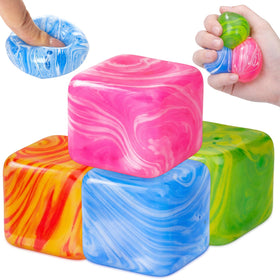 Teyva Daily pink stress cube ready for desk relief.