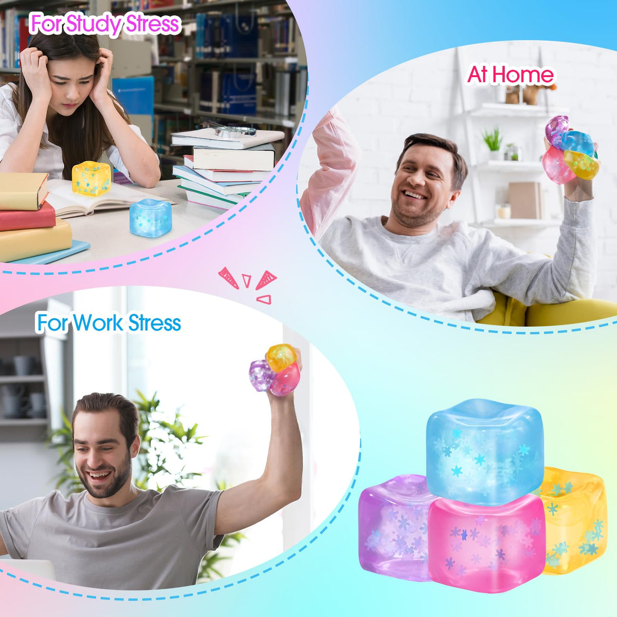 Teyva Daily portable stress cubes fit in a bag for travel calm.