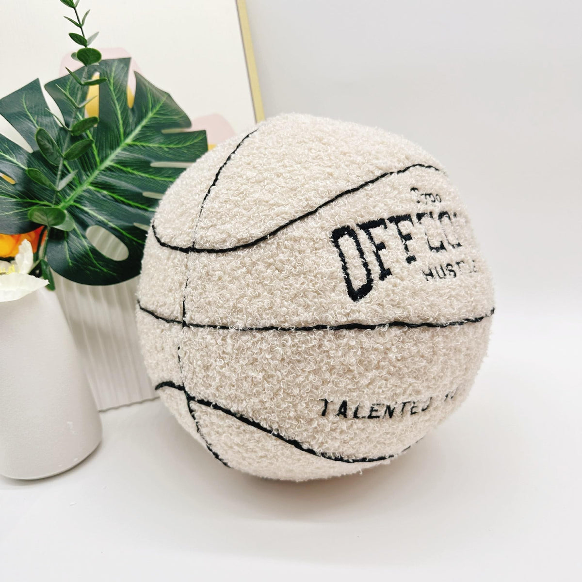 Tezimjia beige decor pillow brightens bedrooms with sporty vibe