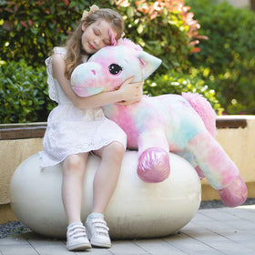 Tezituor unicorn plush safety standards note indicating non-toxic materials